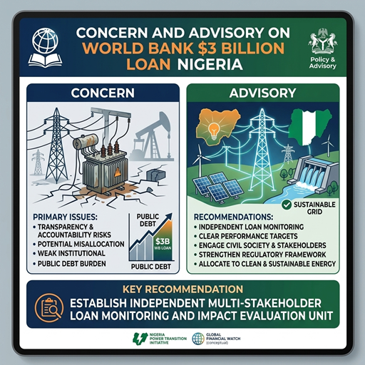 Concern and advisory on World Bank $3 billion loan to Nigeria for the expansion of the power sector